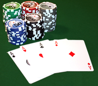 four aces in poker play