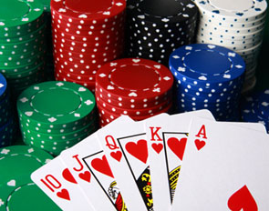 poker cards, poker chips